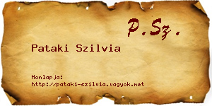 Pataki Szilvia névjegykártya