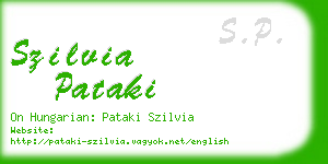 szilvia pataki business card